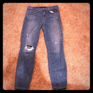 Jbrand skinny ripped knee jean